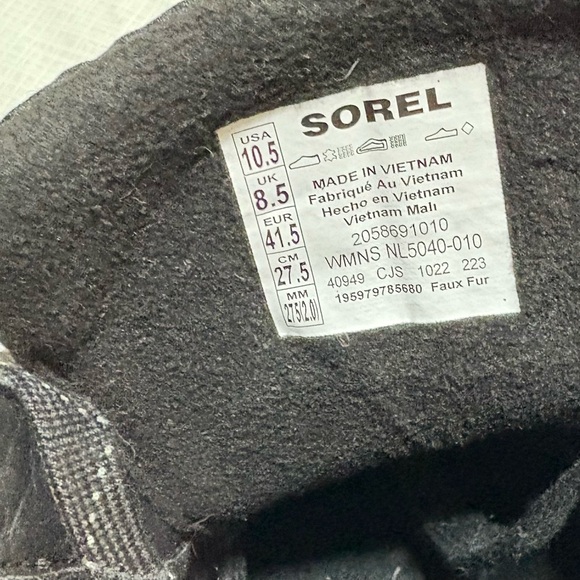 Sorel Black Kinetic impact Conquest Plus waterproof wedge lace up sneaker Boots - Picture 10 of 11